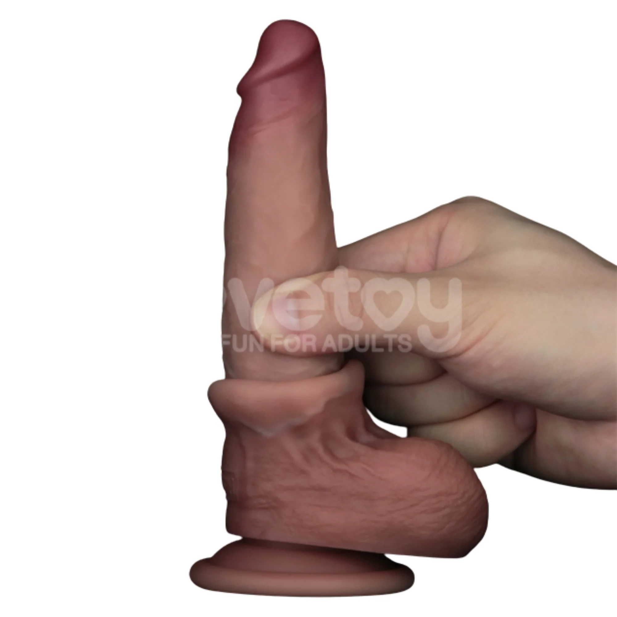 7" Sliding Skin Pro II Dual Layer Silicone Dildo - An Ultra-lifelike Cock in a Beginner-friendly Size! - Image 7