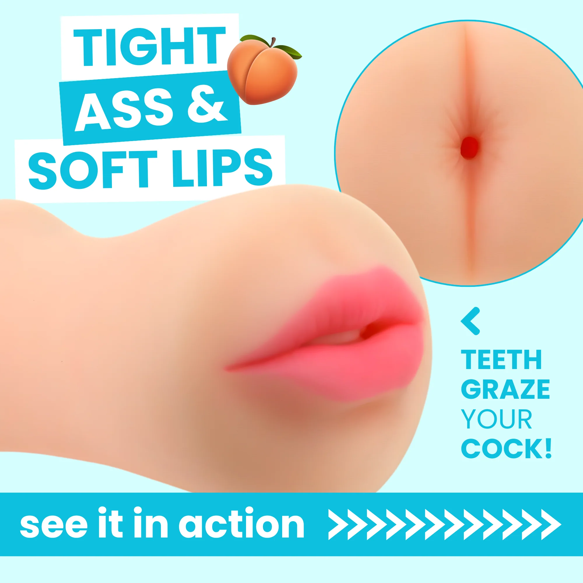 Dual Ended Masturbator - One End Has a Tight Ass!