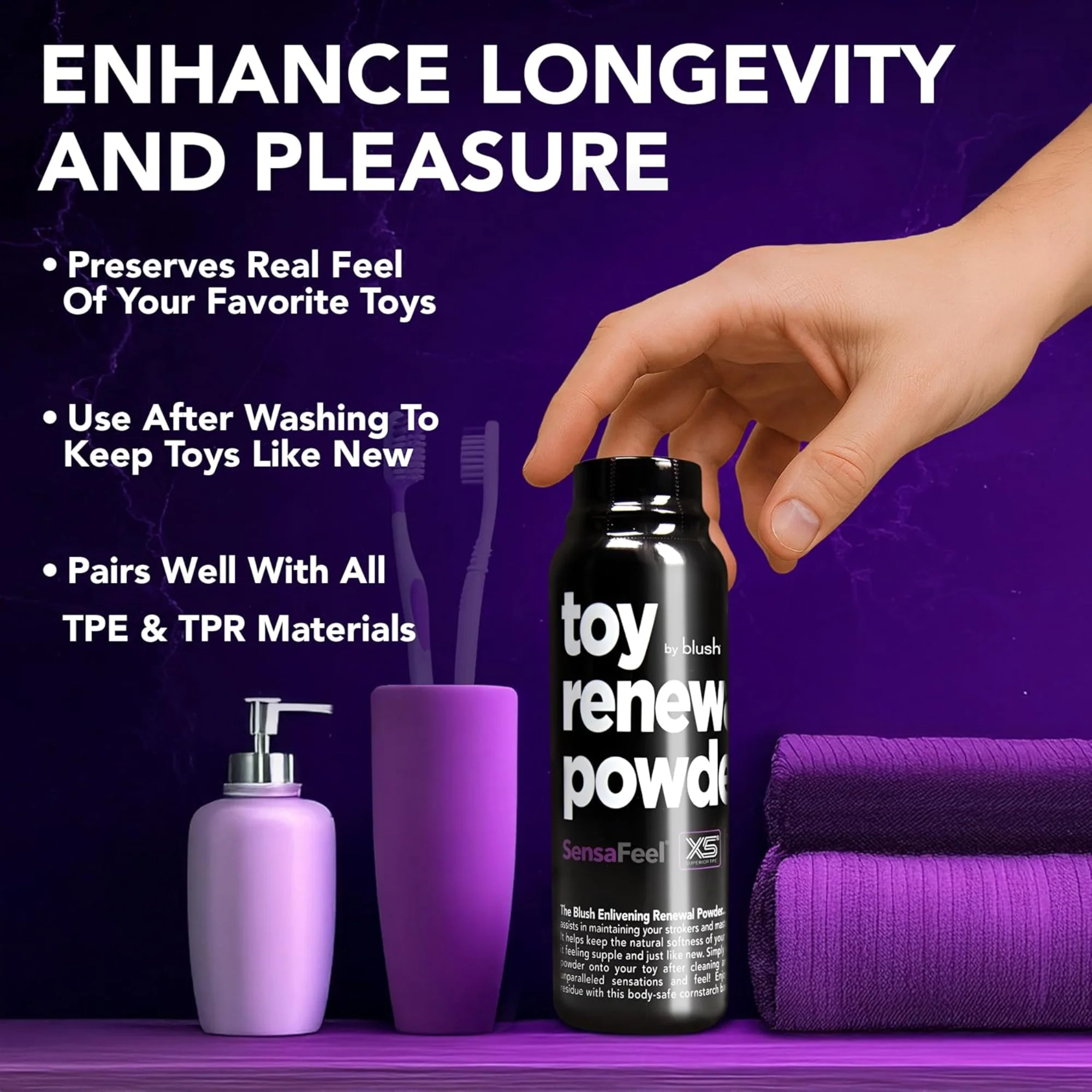 Blush Toy Renewal Powder - Keep Real-Feel Toys in Top Shape! - Image 5