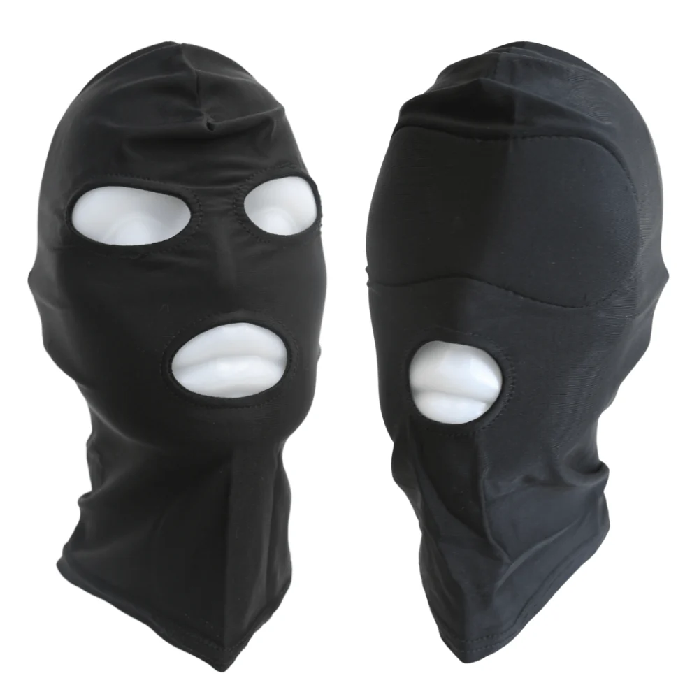 Fetish Open Mouth & Eye Bondage Hood Head Mask (2 Styles Available!) - Image 2