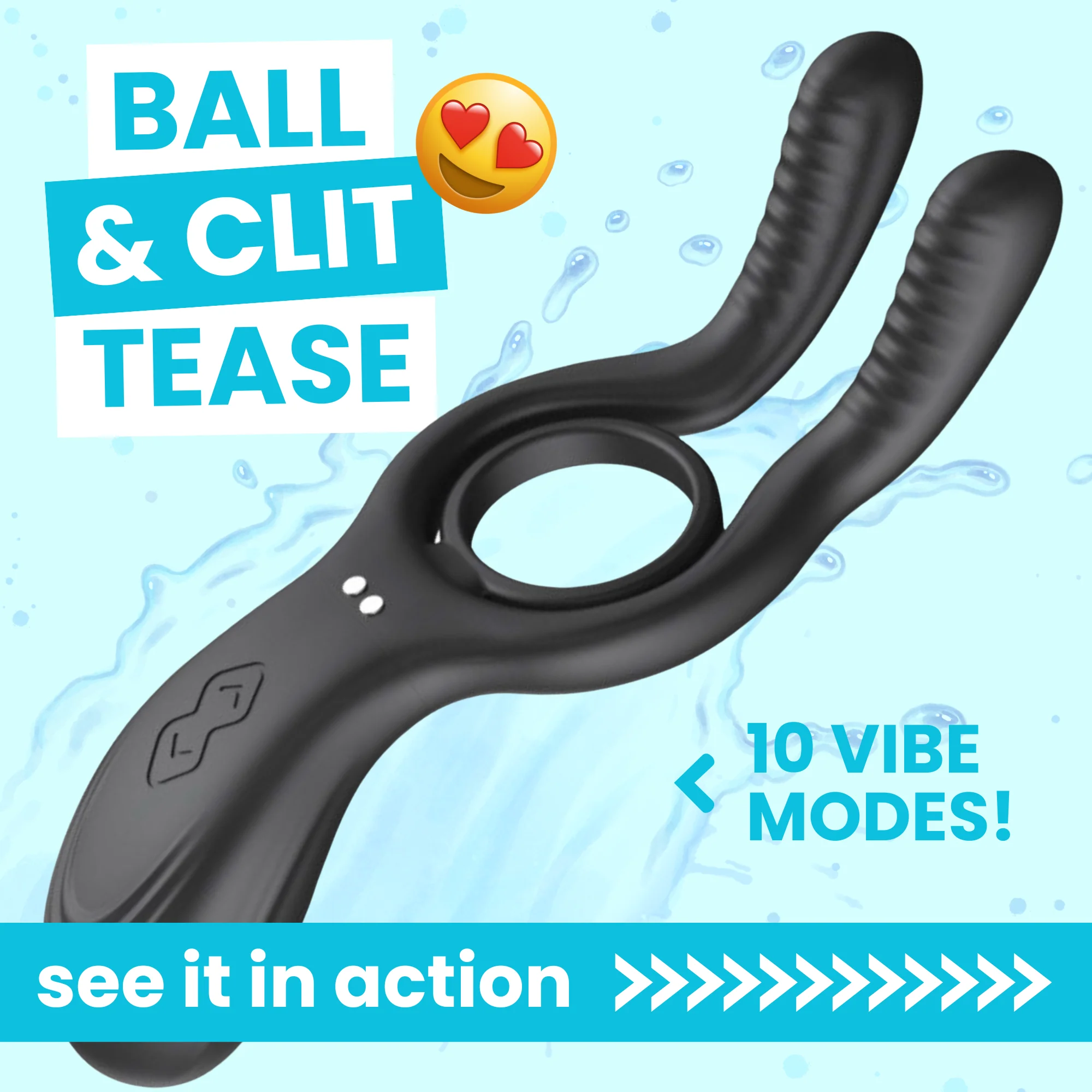 The Dual-Action Clit & Ball Vibrating Cock Ring