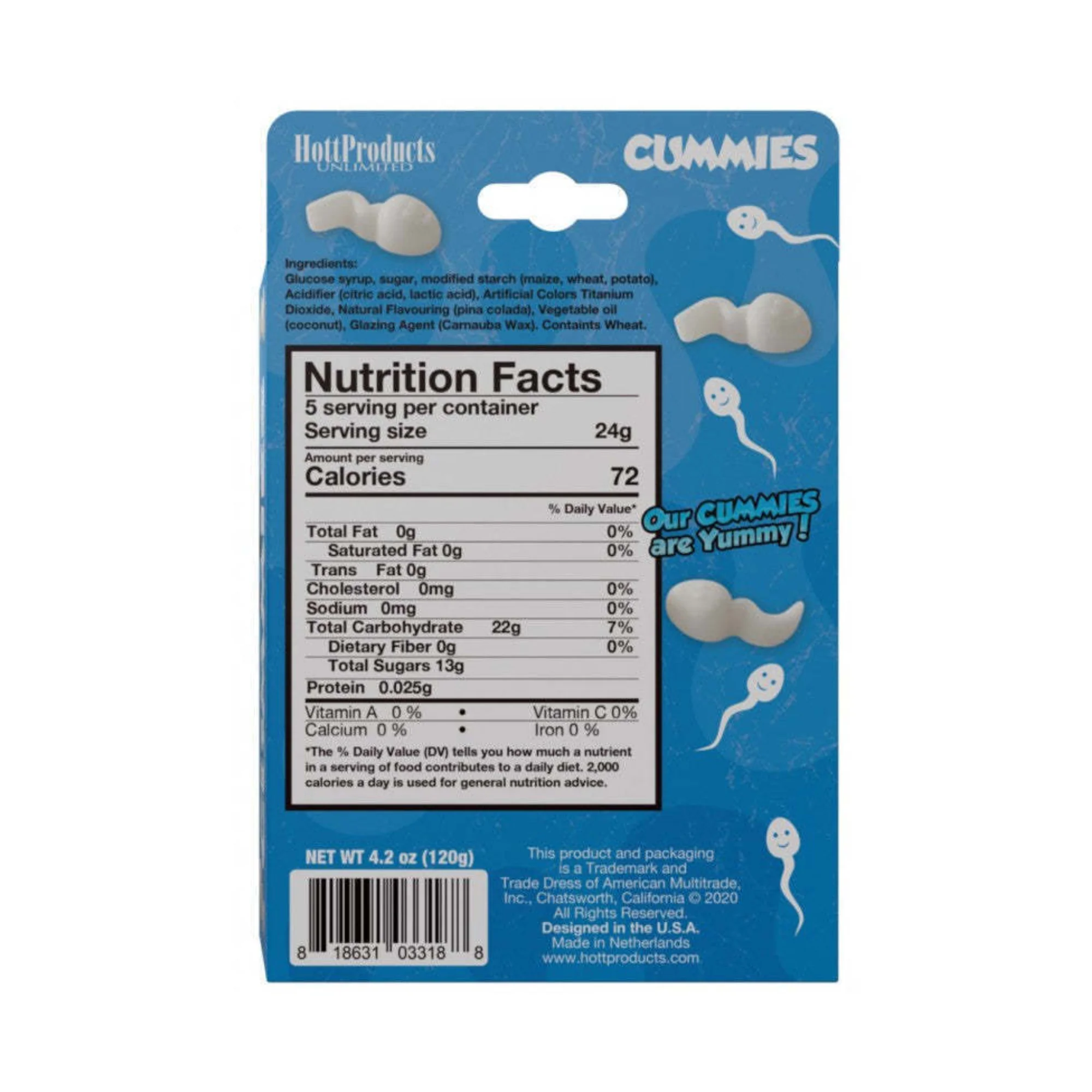Cummies Sperm Shaped Gummies - Piña Colada Flavor! - Image 3