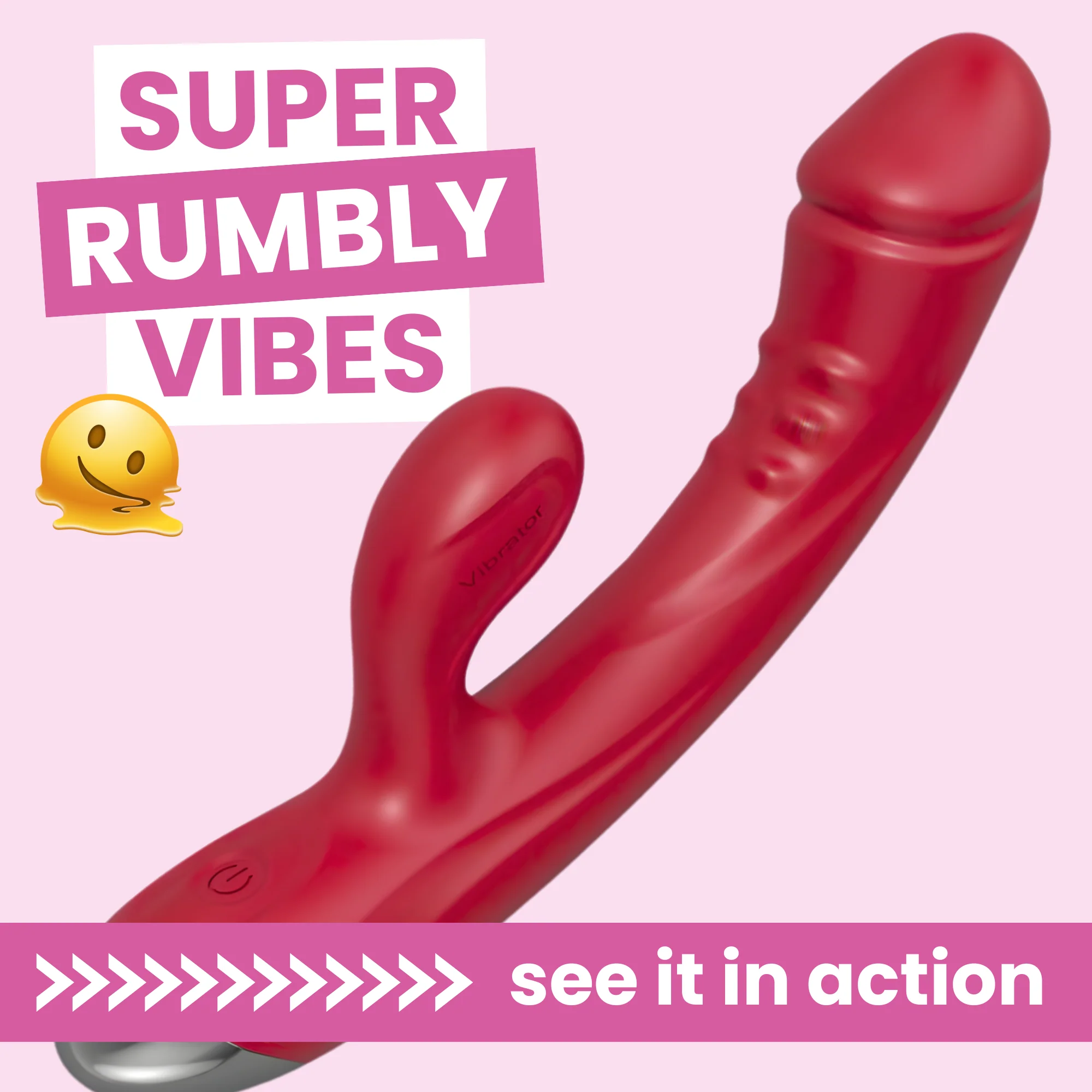 The Hop To It Rabbit Vibrator - Raised Bumps Massage Your G-Spot With Every Thrust!