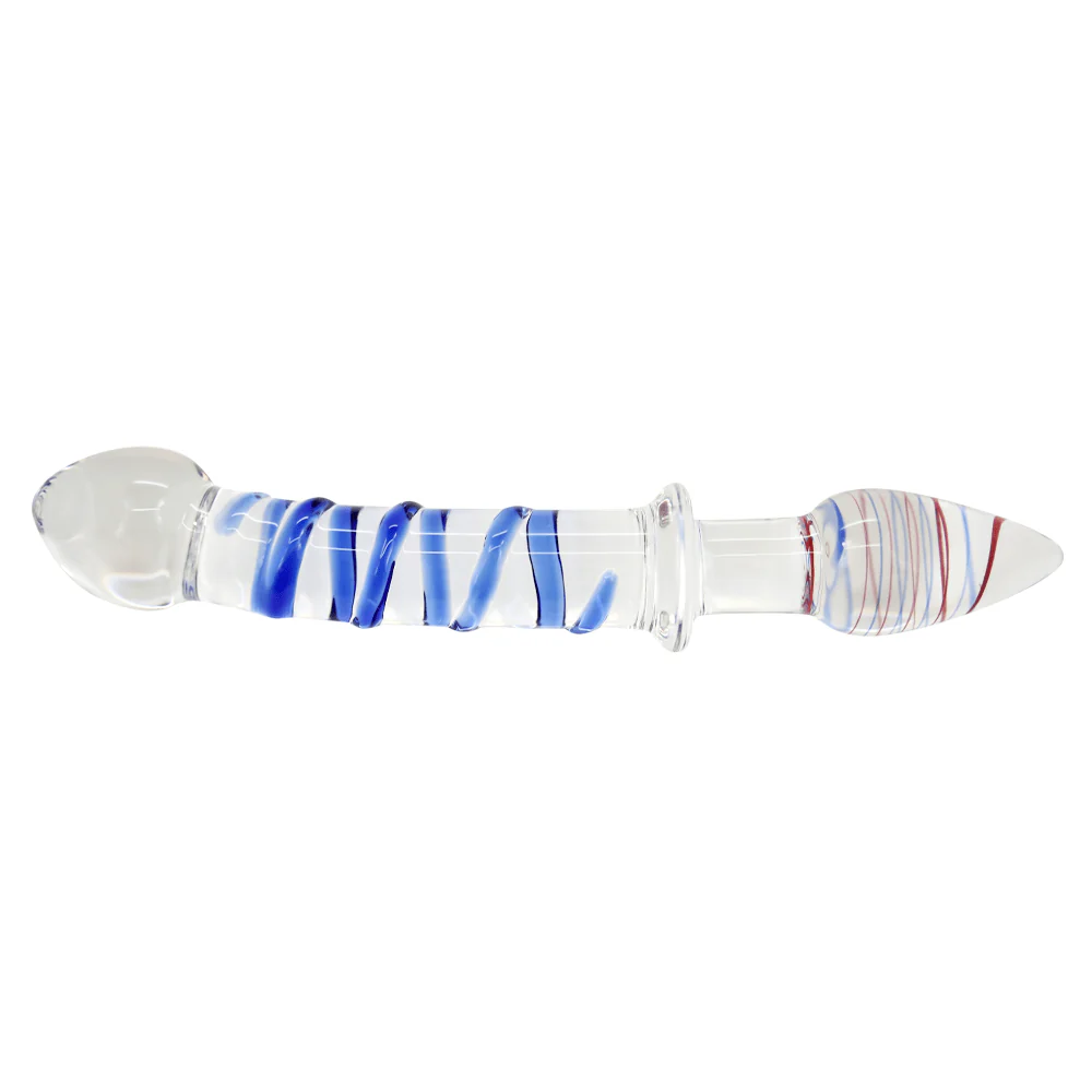 Dual-Ended Swirl Glass G-Spot / P-Spot Dildo & Anal Plug - Image 6