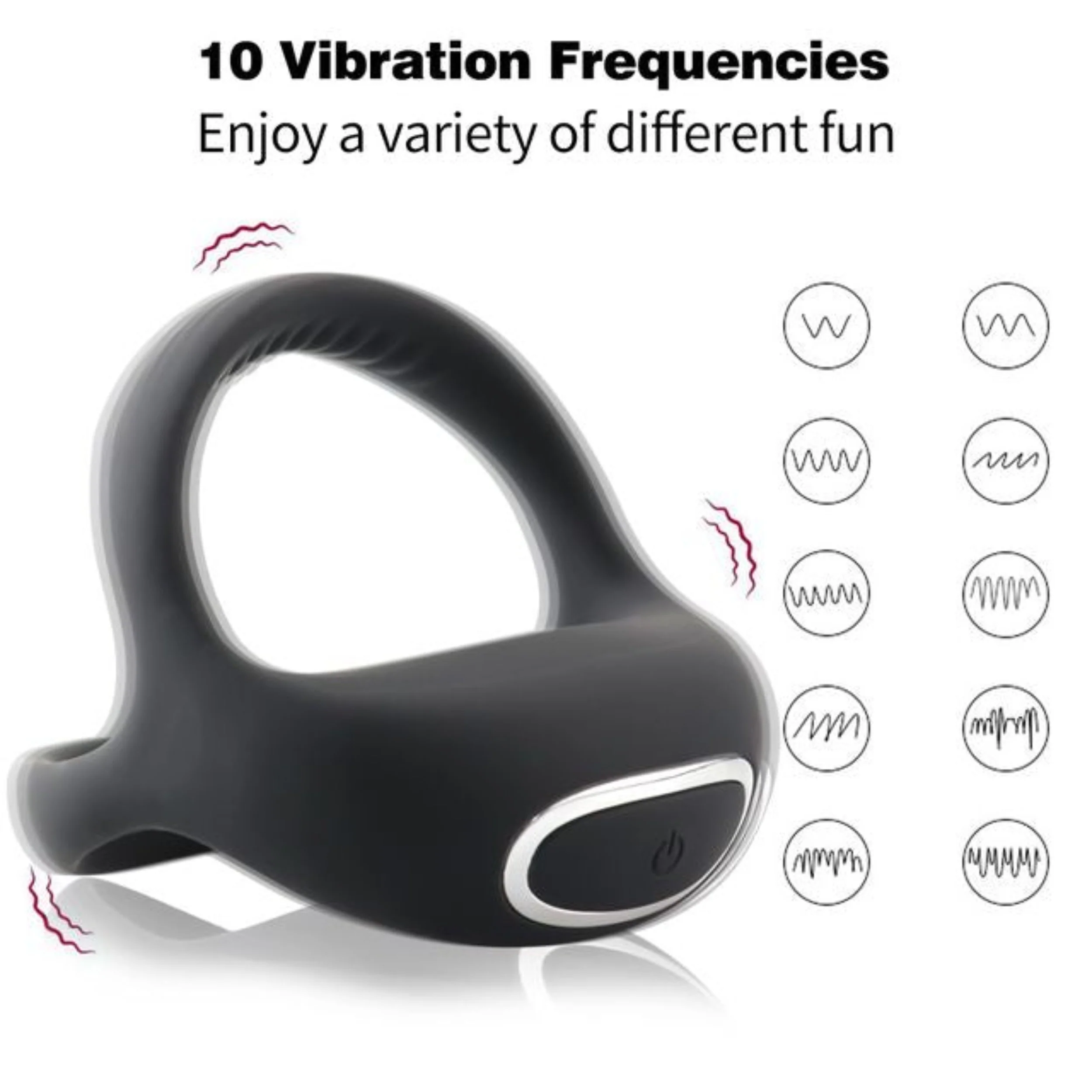 ADMIRE Dual Silicone Vibrating C-Ring with Remote - Image 9