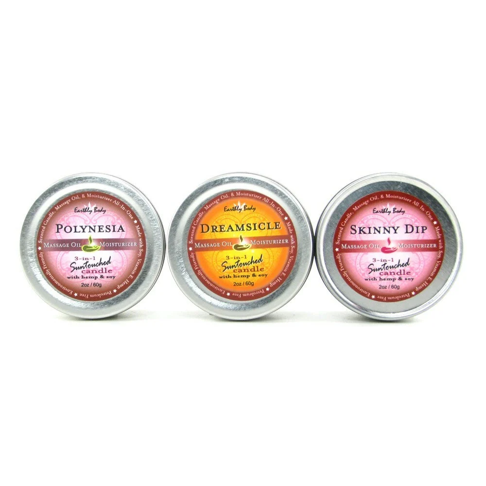 Earthly Body Hemp Seed Massage Candle Trio Set - Image 2
