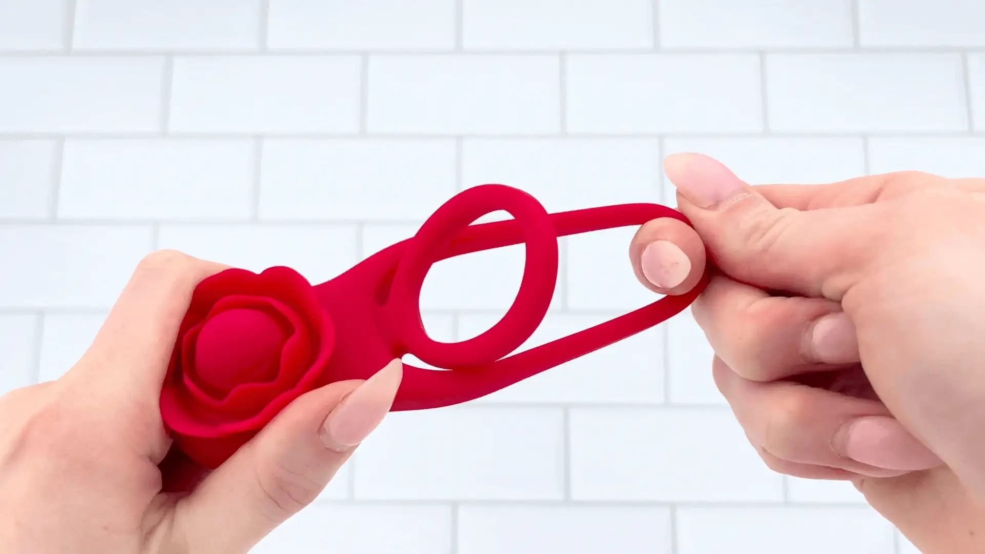 Flower Double C-Ring - Clit Stimulation For Her & Enhanced Erections For You! - Image 6
