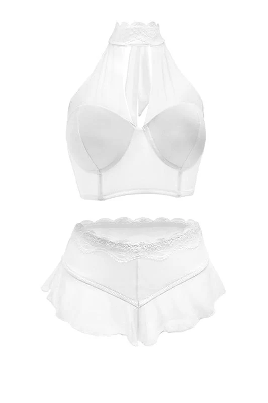 Ruffled Mesh High Waist Lingerie Set - Sizes Small-3x Available - Image 5