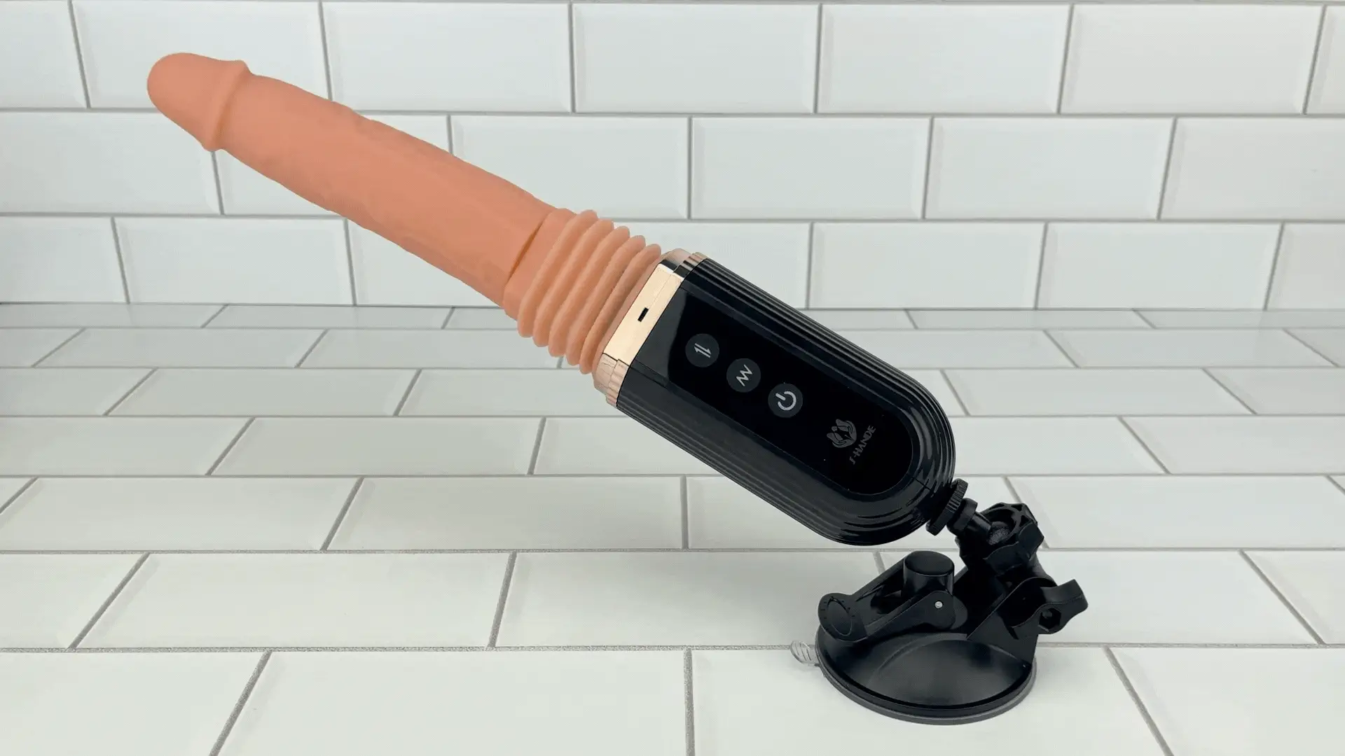 Hands-Free Thrusting & Vibrating Silicone Dildo - Includes Suction Cup Compatible Attachment! - Image 4