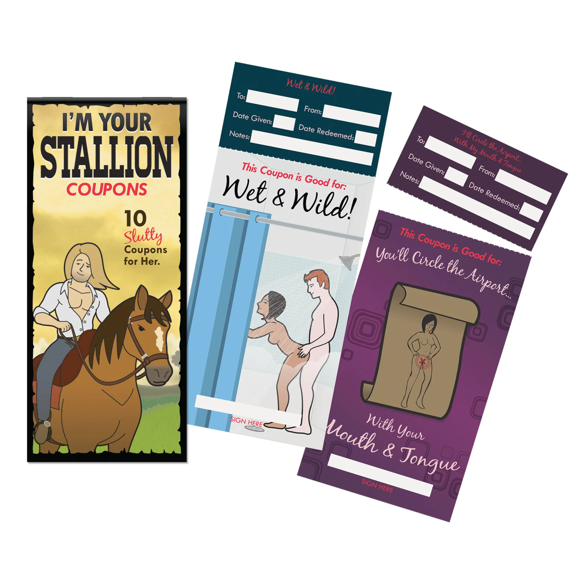 I'm Your Stallion - 10 Slutty Coupons For Her
