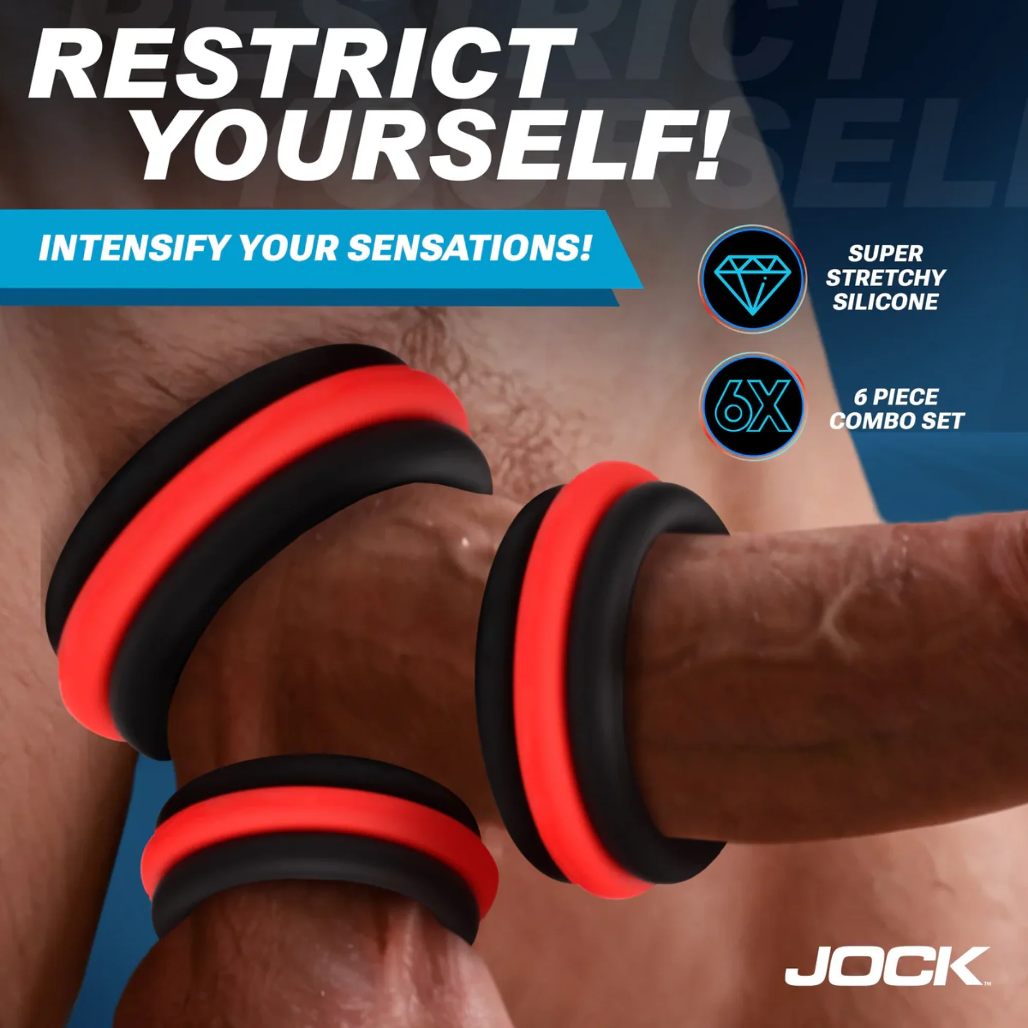 Jock Enhancers 2-in-1 Silicone Cock Ring Set - Image 3