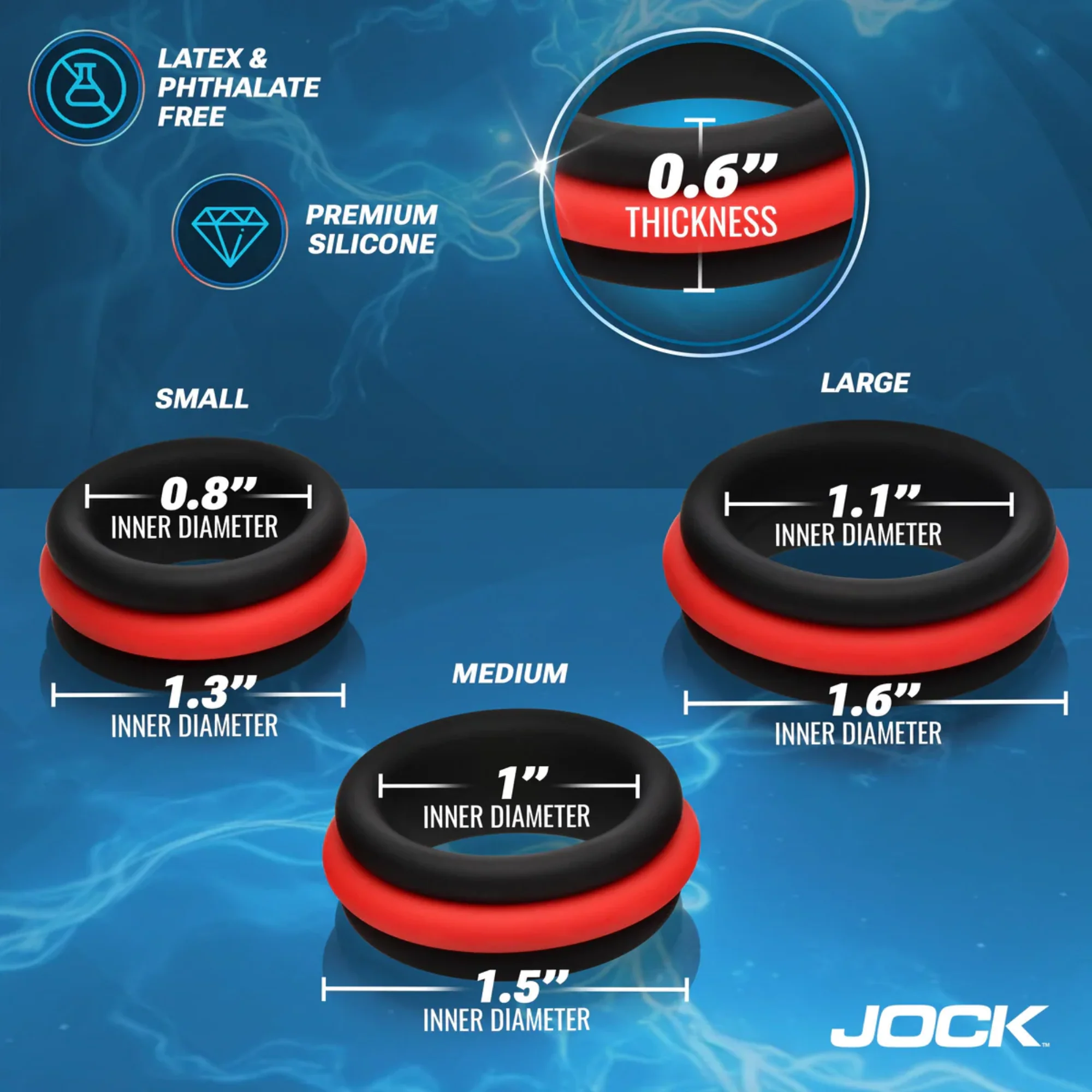 Jock Enhancers 2-in-1 Silicone Cock Ring Set - Image 6