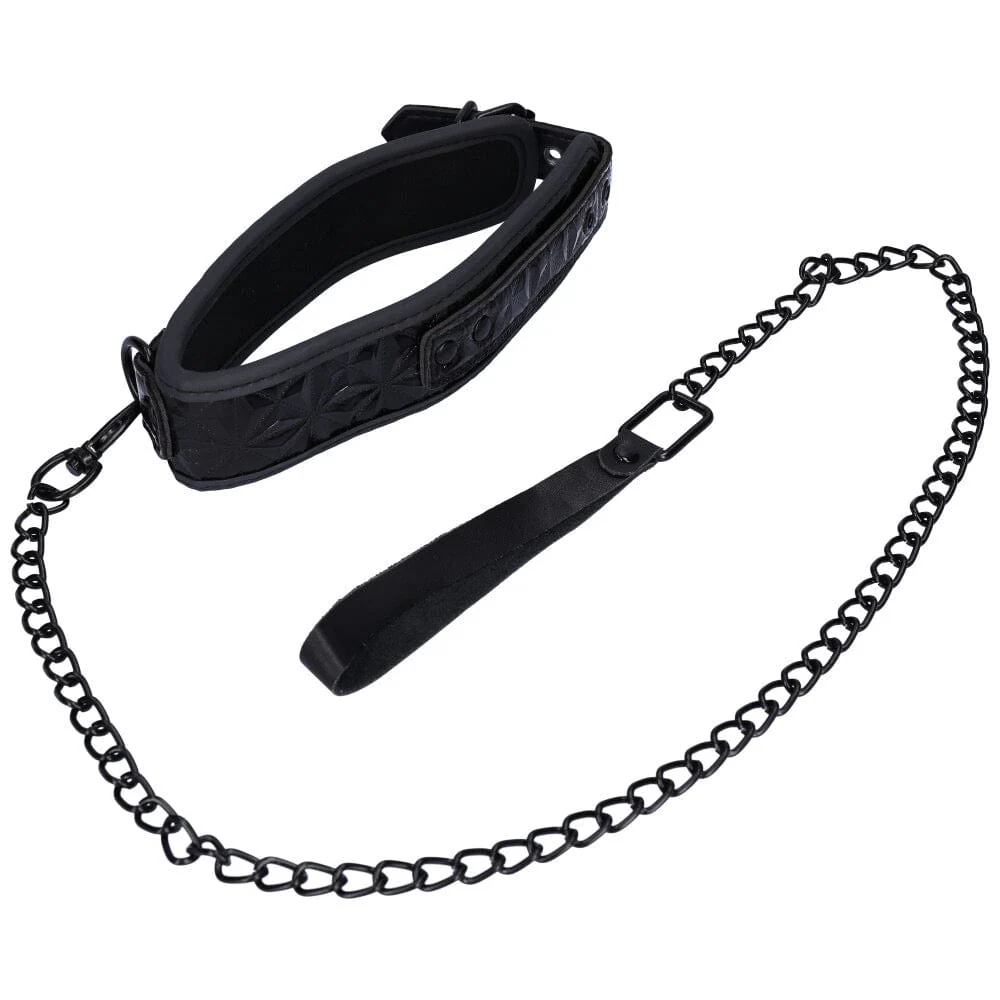 Dark Amour Fetish Bondage Collar with Leash - Image 2