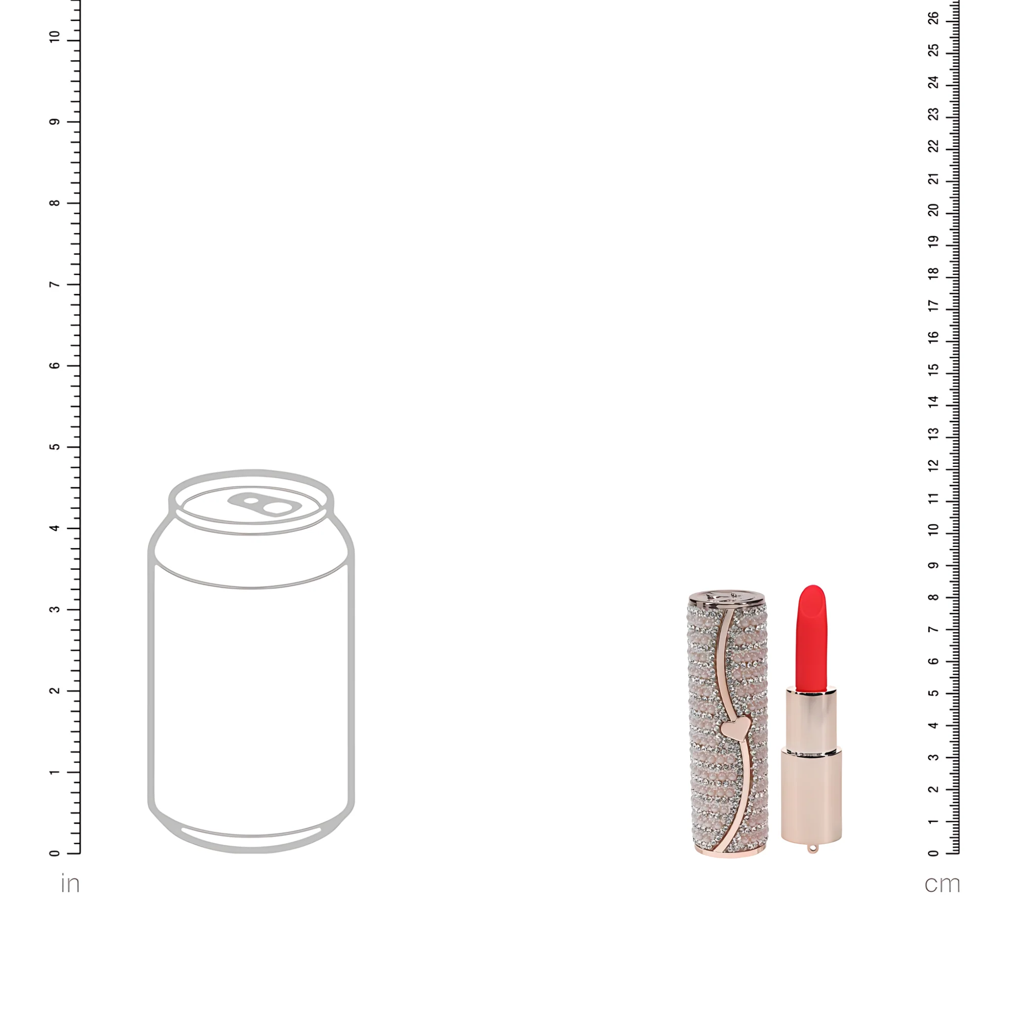 Loveline Rechargeable Lipstick Vibrator with Interchangeable Tips - Candy - Image 7
