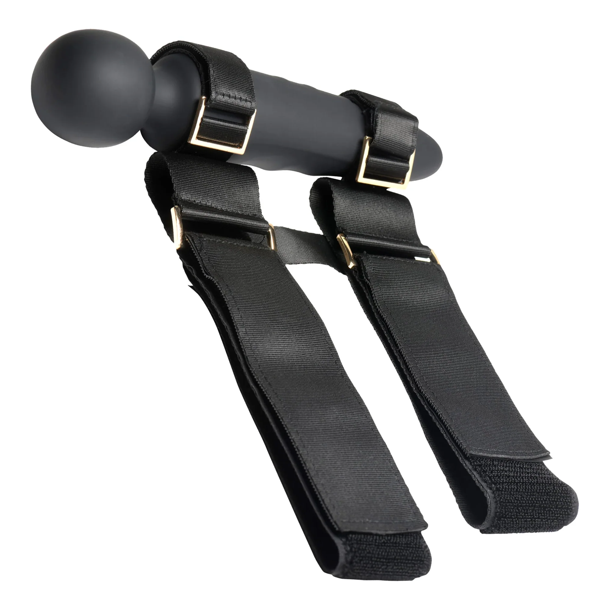 Master Series Thunderstick Thigh Strap Rechargeable Vibrating Wand with Harness - Image 3