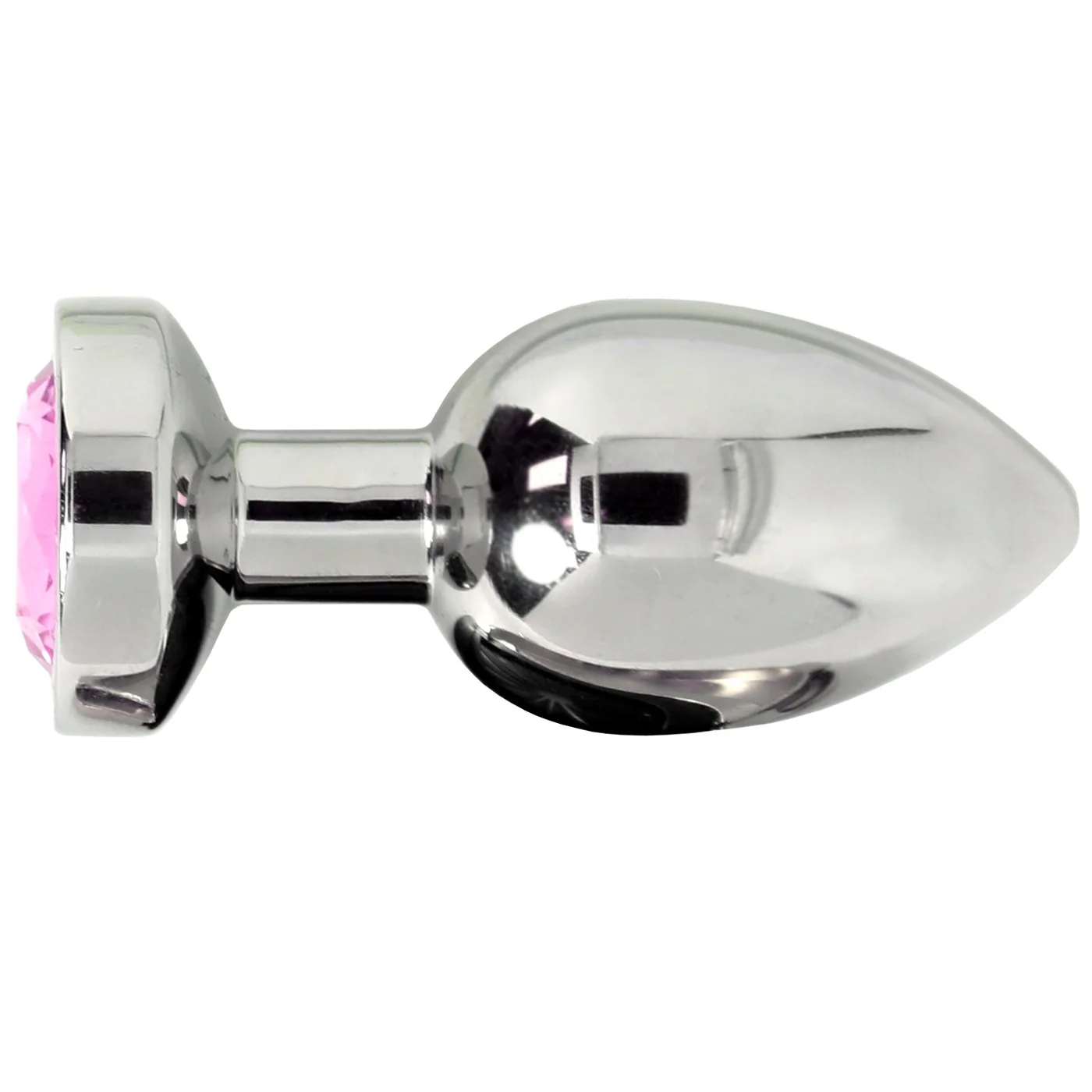 Pink Jewel Metal Weighted Anal Plug - Image 4