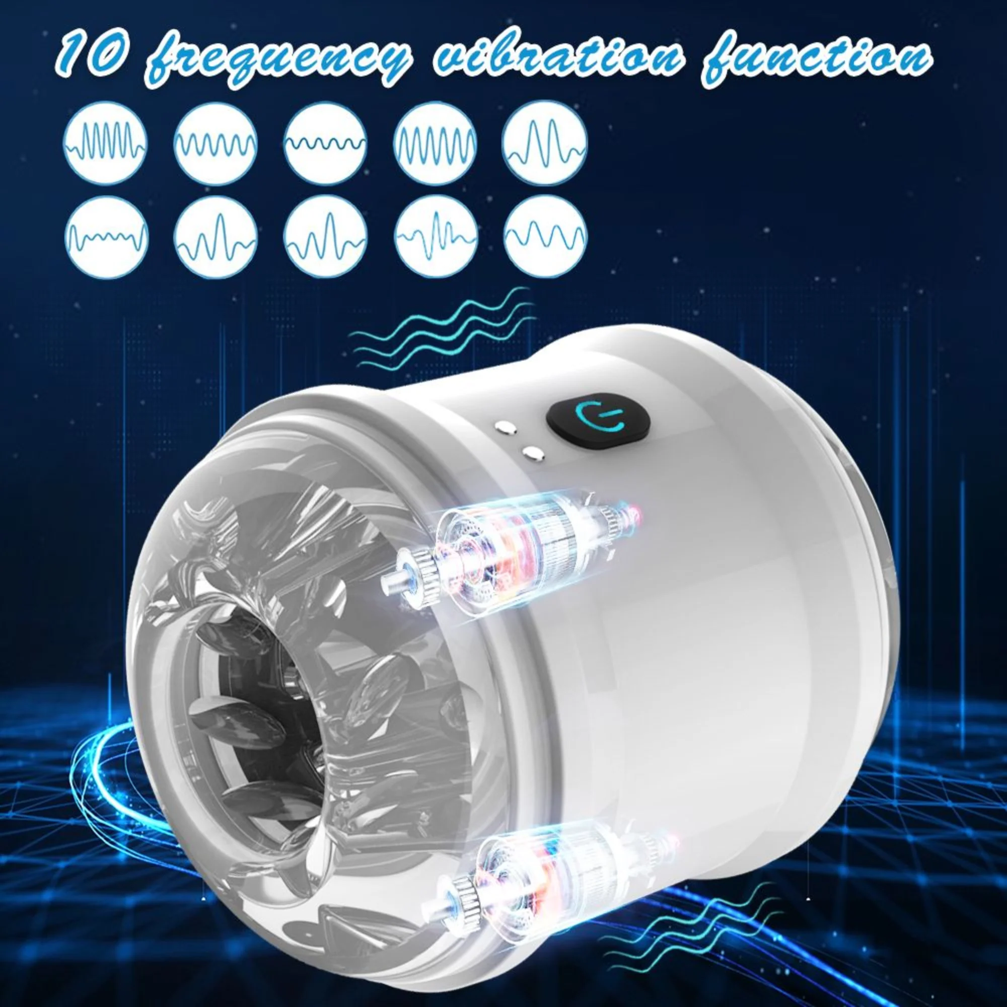 Open-Ended Vibrating Male Masturbator - Ultra-Soft Nubby-Sleeve Hums Around Your Cock! - Image 12