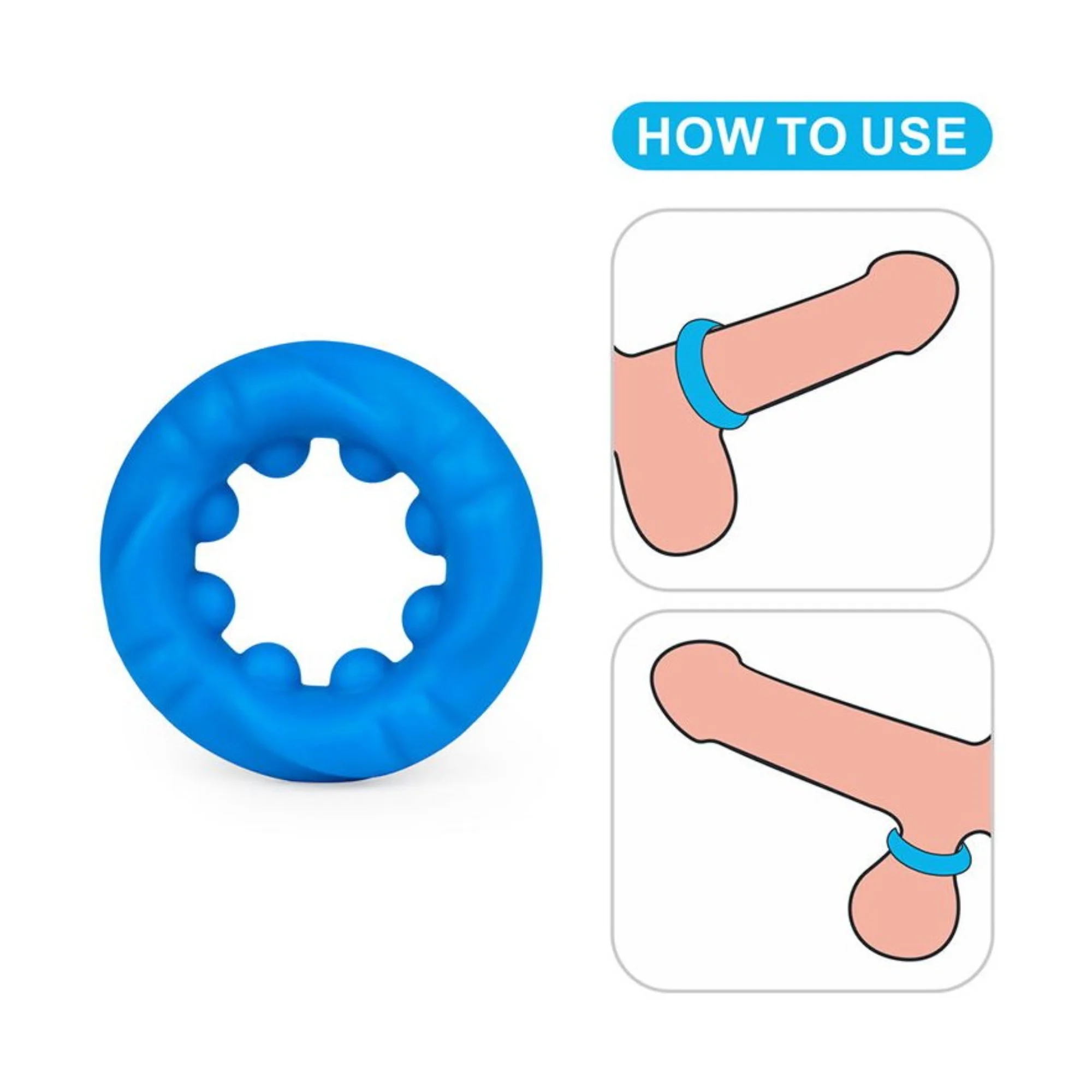 Pinnacle Pro Ridge Bump Stretcher Textured Cock Ring - Image 8