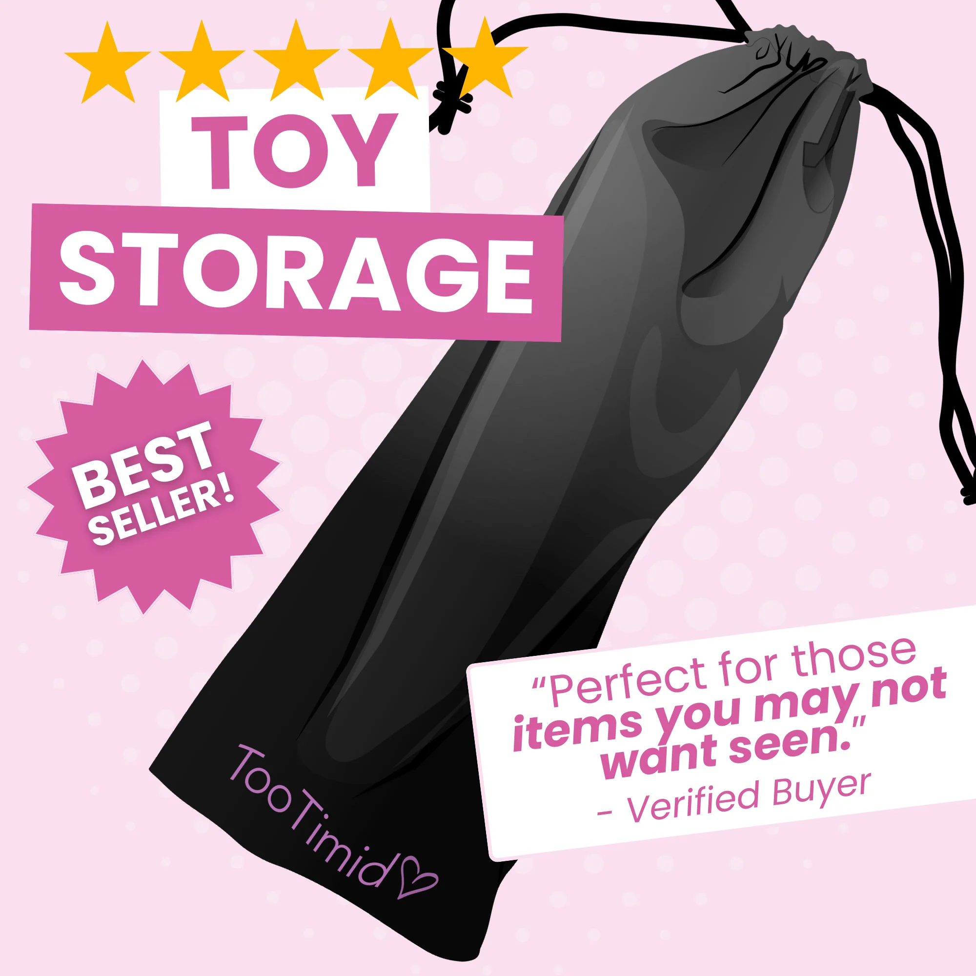 Small Toy Storage Bag 3.5" x 9.25"
