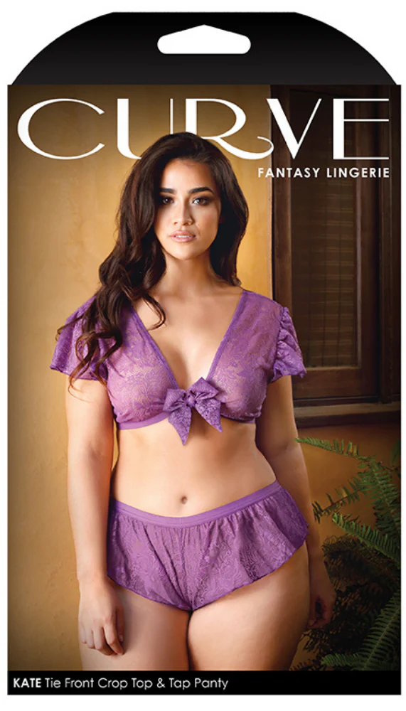Kate Tie Front Crop Top & Tap Panty - Image 5