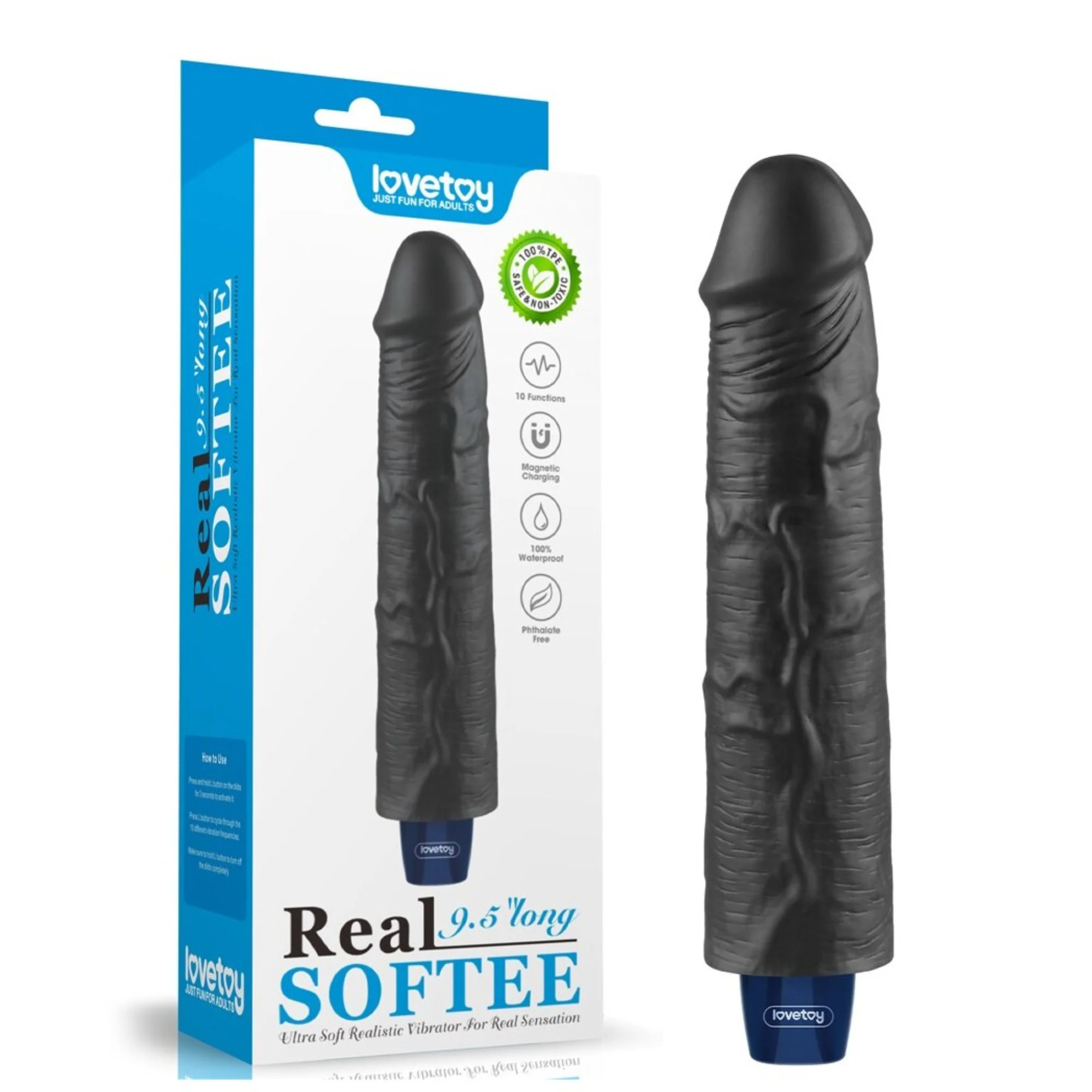 9.5" Realistic Waterproof Dildo Vibe - Feel This Girthy Shaft Fill You With Intense Vibrations! - Image 6