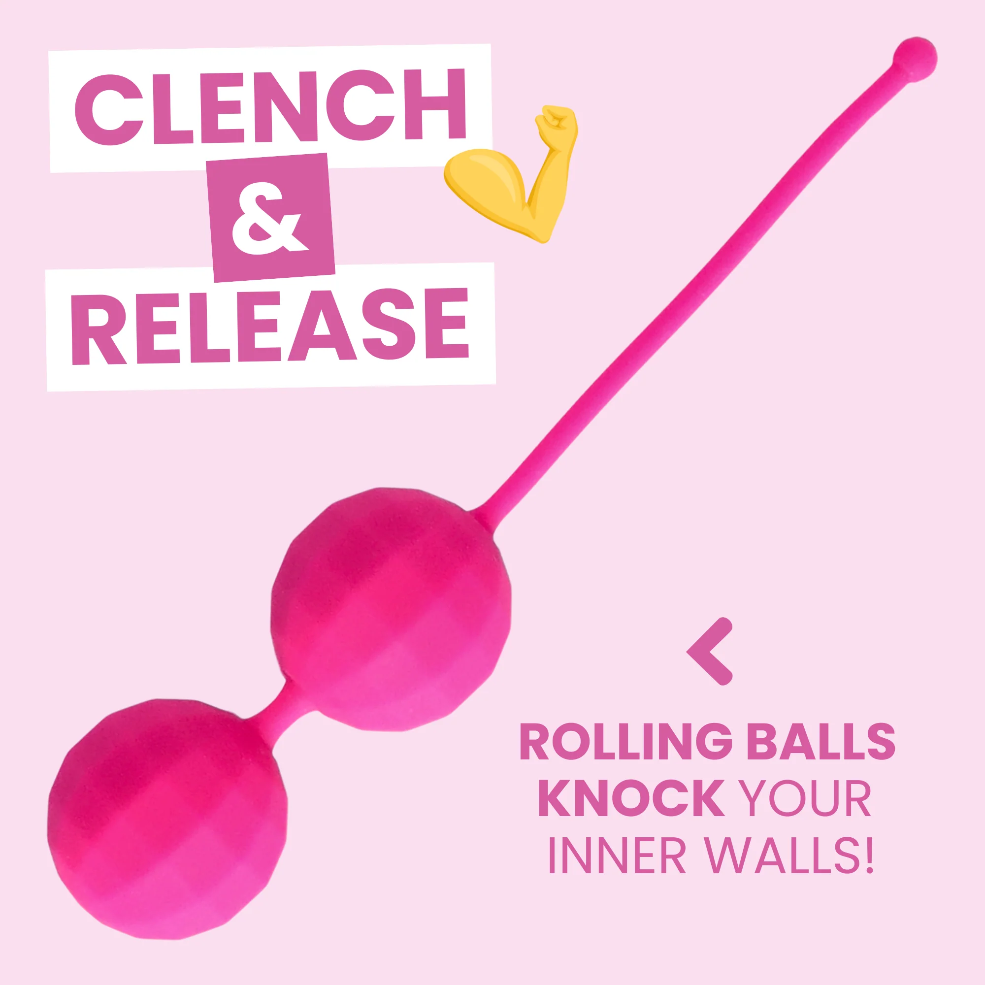 Silicone Dual Kegel Balls - Make Yourself Tighter As You Experience Stronger 'O's!