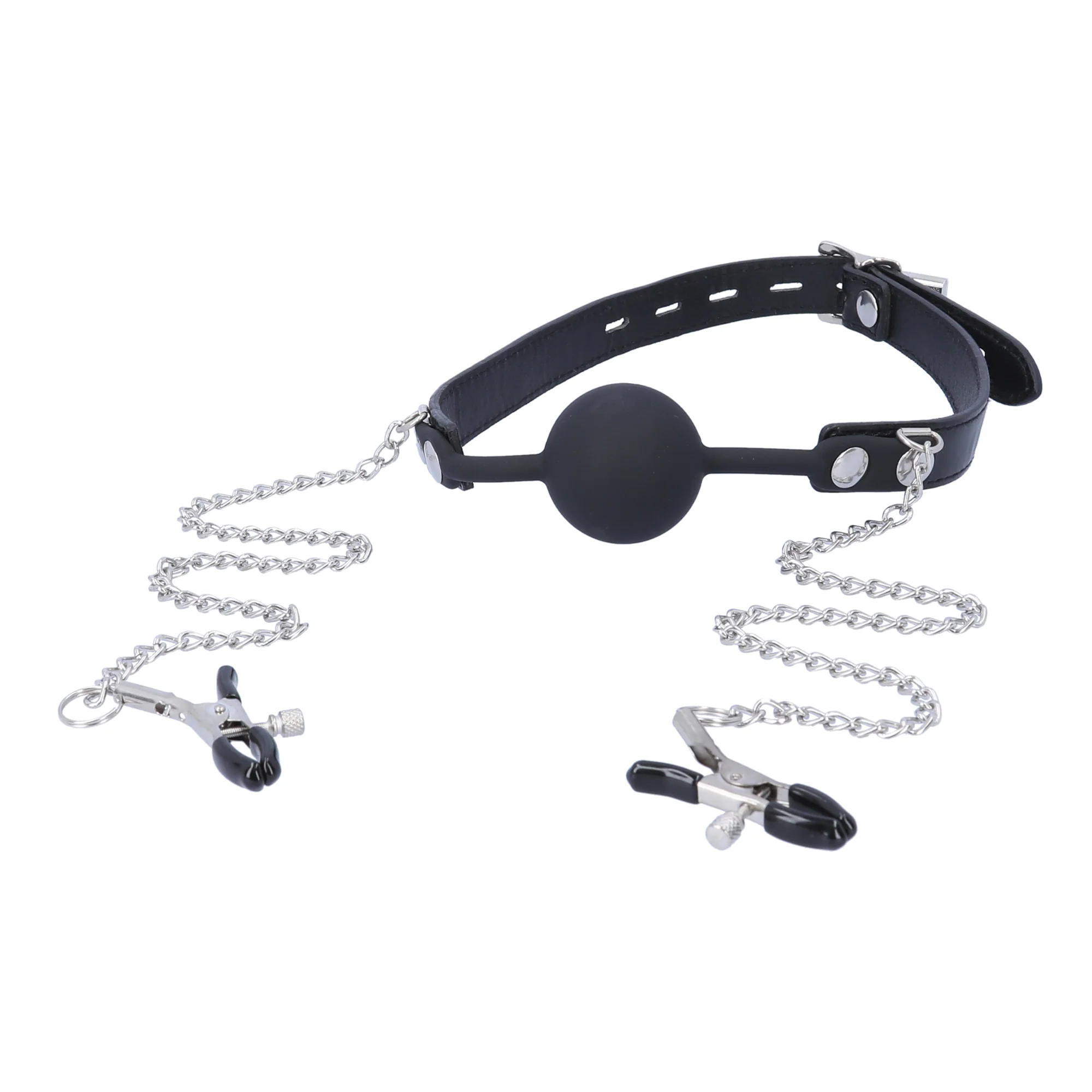 Silicone Ball Gag & Nipple Clamps - Image 4