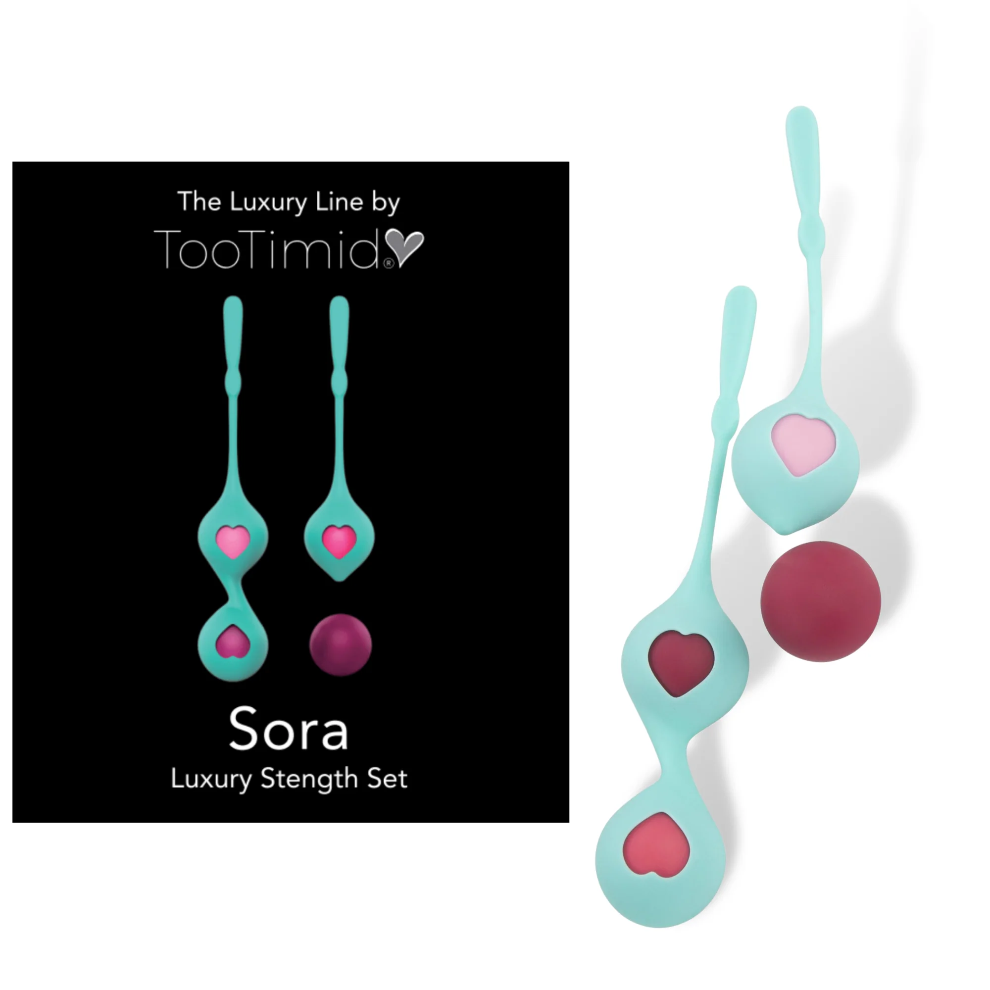 SORA Combination Duo Tone Kegel Ball and Pleasure Ball Exerciser Set - Image 3