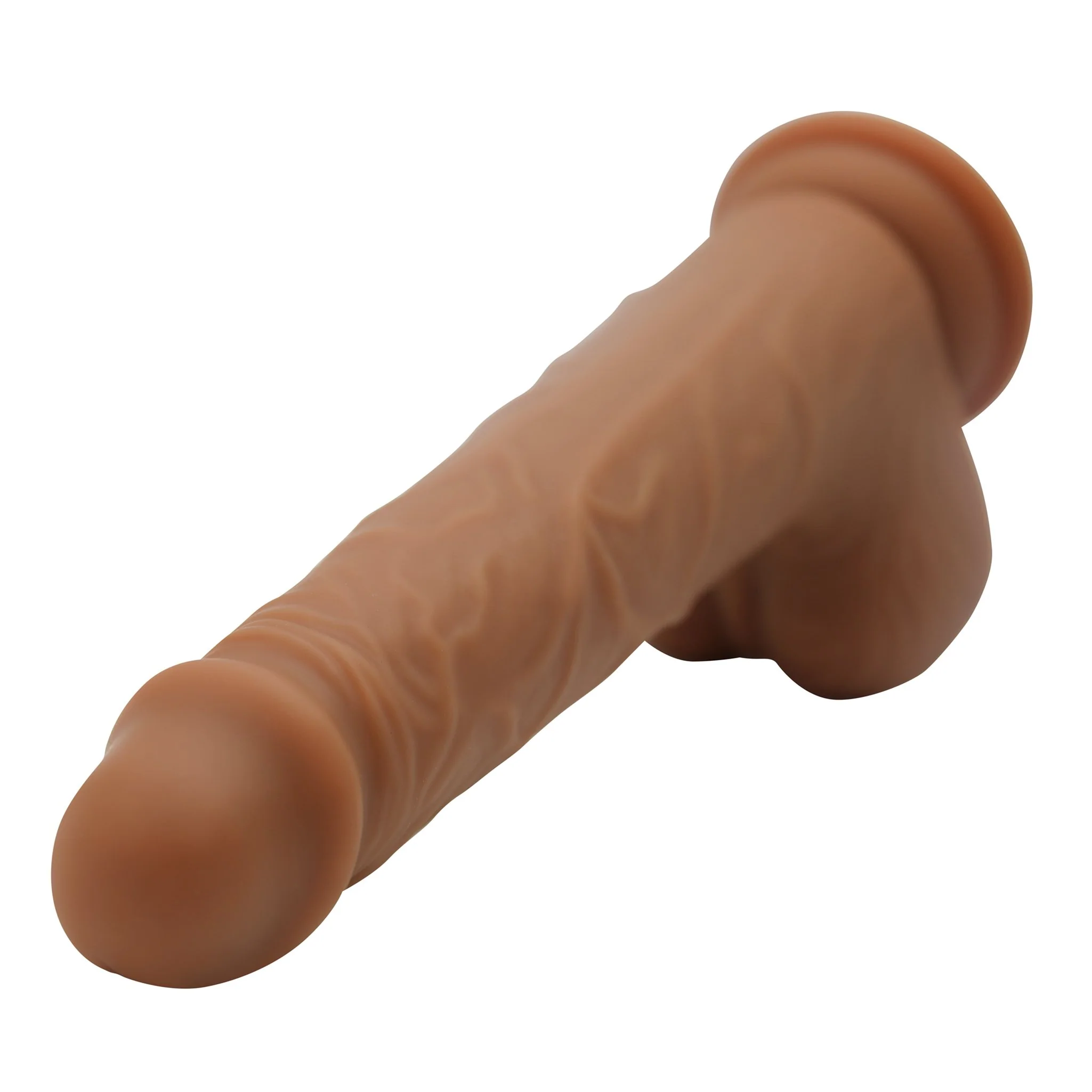 Realistic 8 Inch Ultra Veined Silicone Dildo With Balls - Image 2