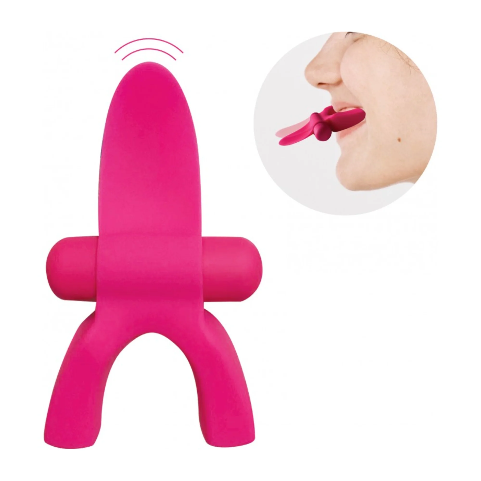 Silicone Tongue Vibrator with Mouthguard - Image 2