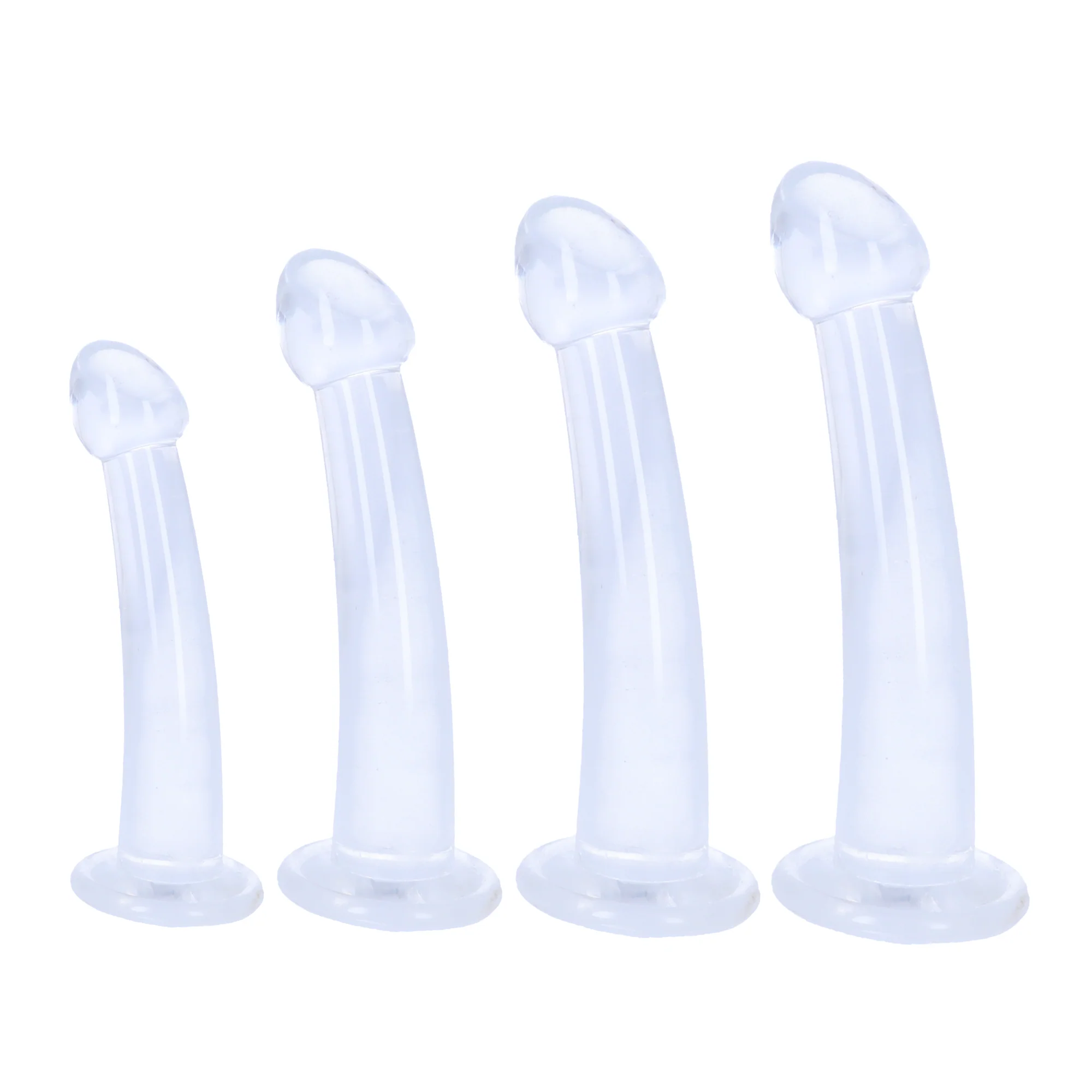 Curved G-Spot / P-Spot Penetration Jelly Dildo - 4 Different Size Options! - Image 6