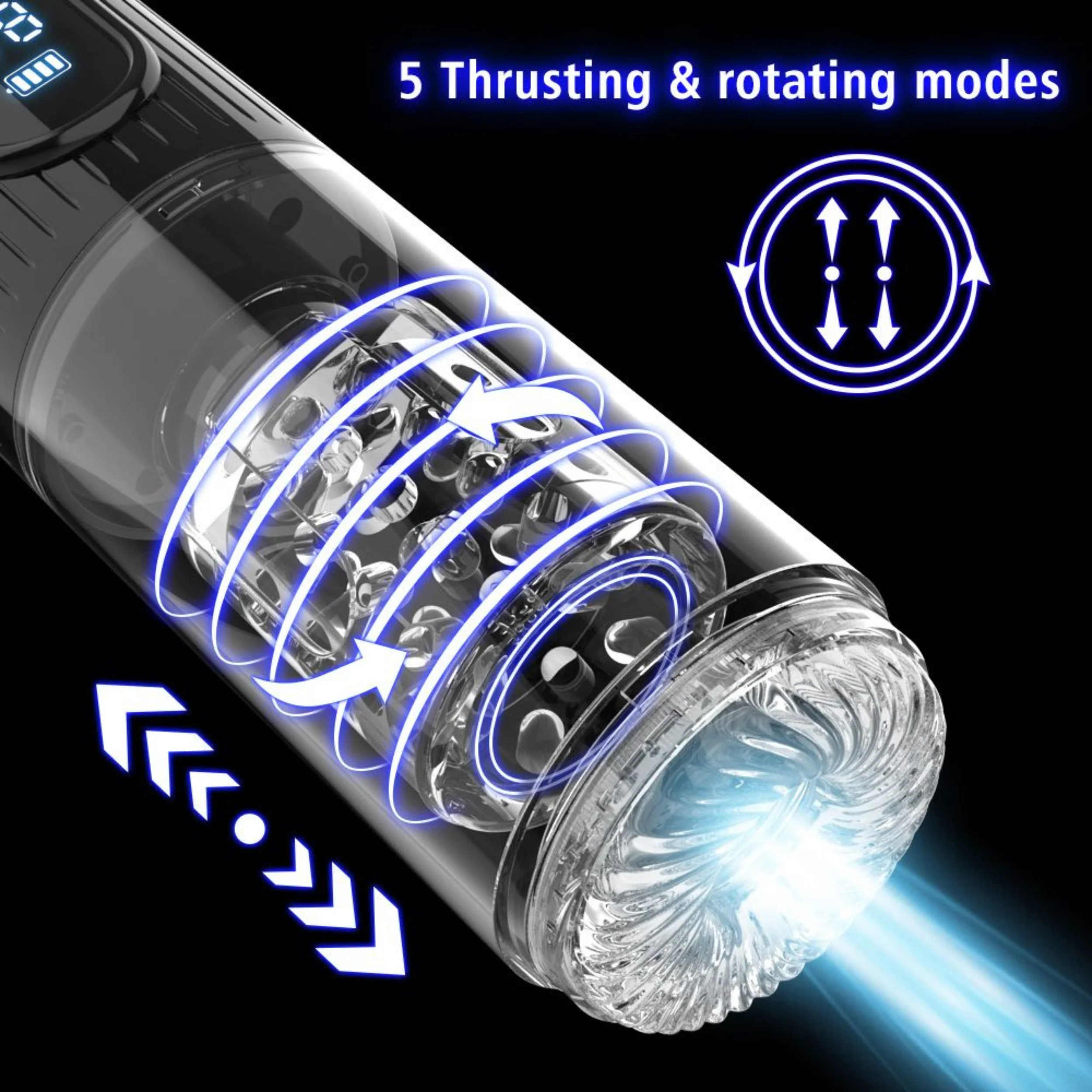 Spinning Suction Stroker - Thrusting & Rotating Male Masturbator - Image 11