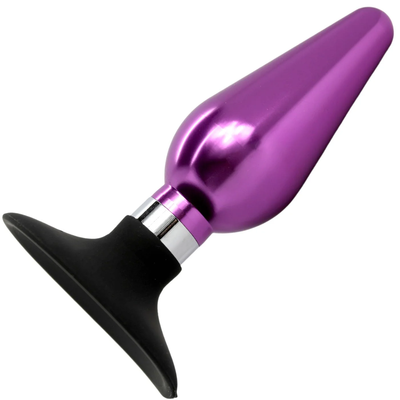 Metal Anal Plug With Silicone Base - Image 2
