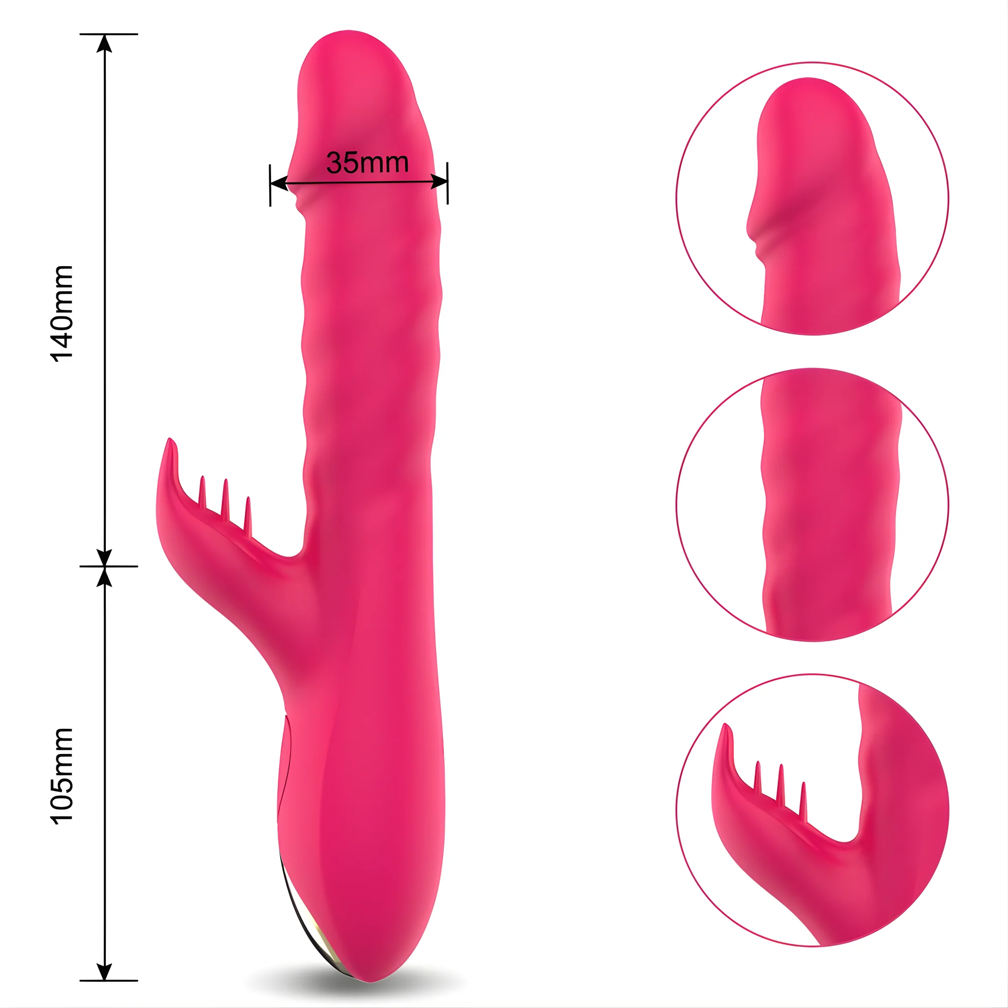 Thrusting Spinning Licking Dual Action Vibrator - Rolling Beads Massage Inner Walls with Every Thrust! - Image 10