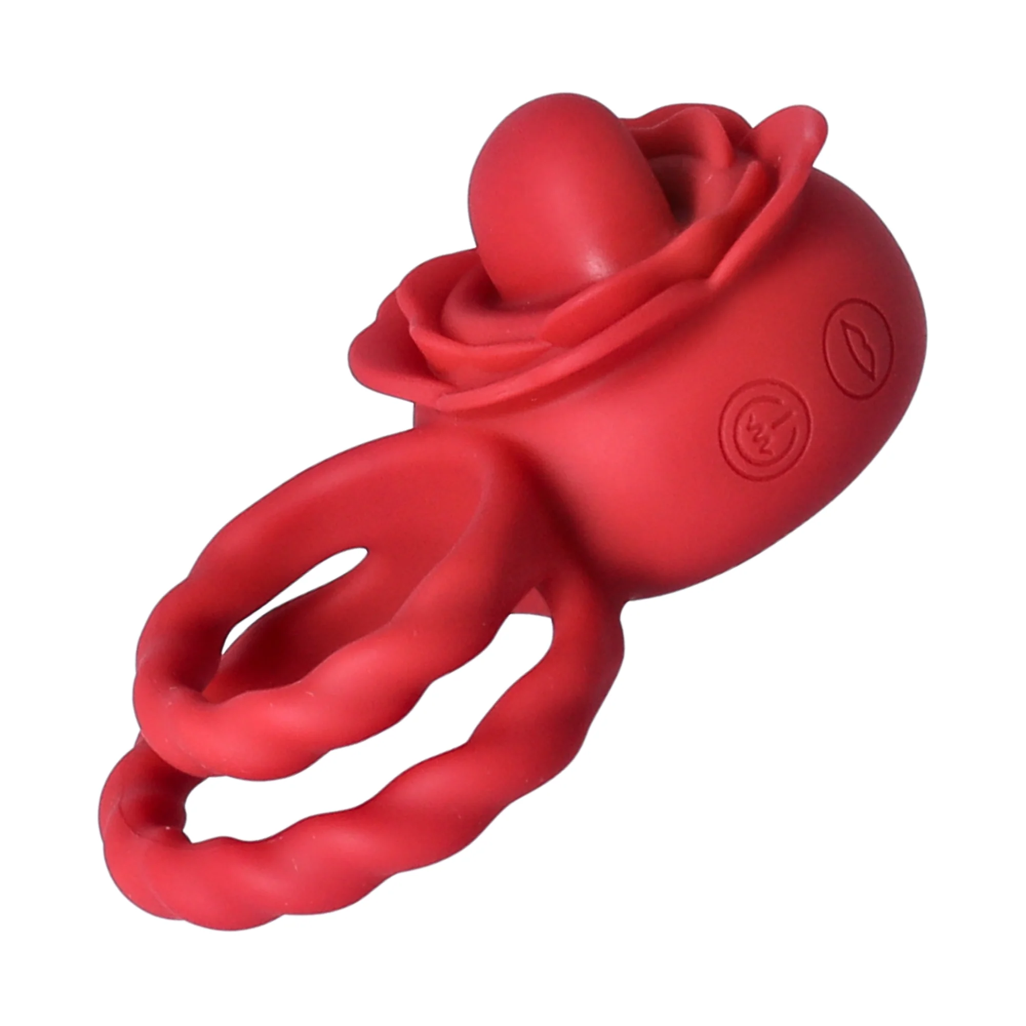 Twirling Tongue Flower Silicone C-Ring - Give Her Oral During Sex While Staying Rock Hard! - Image 11