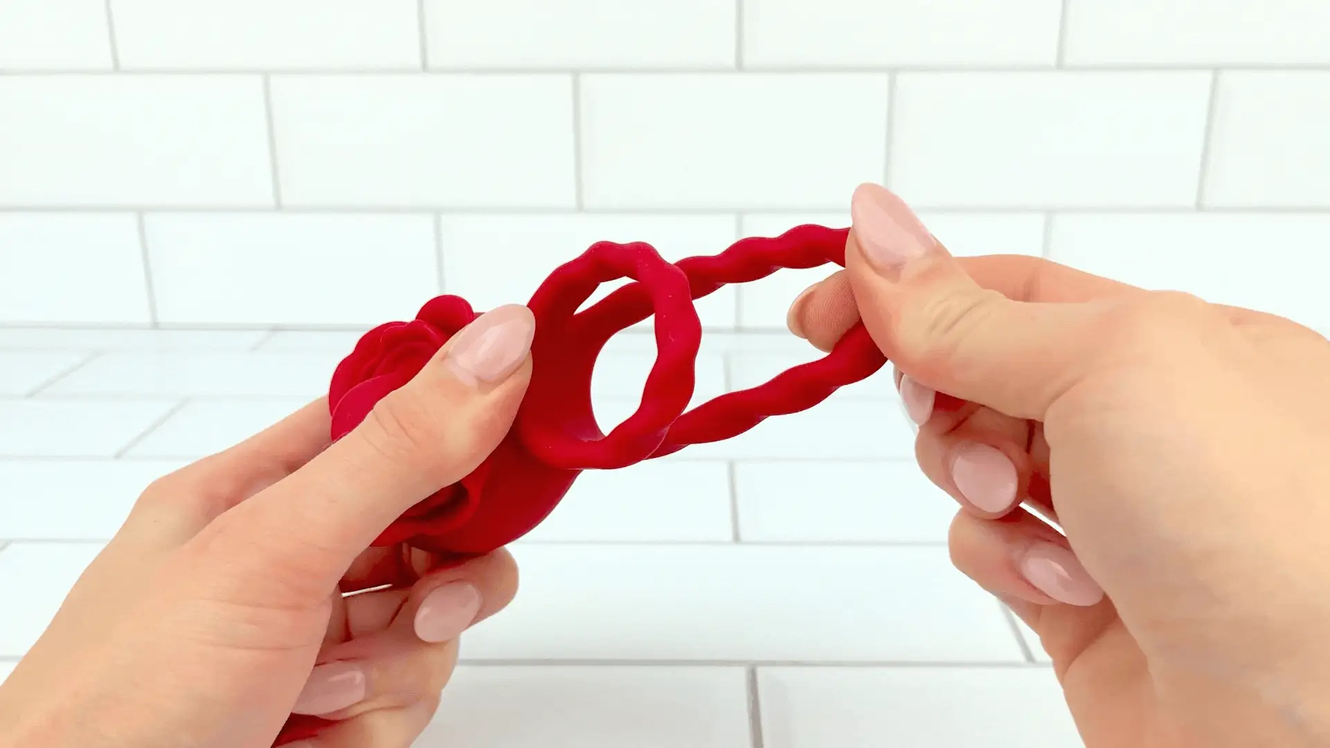 Twirling Tongue Flower Silicone C-Ring - Give Her Oral During Sex While Staying Rock Hard! - Image 6