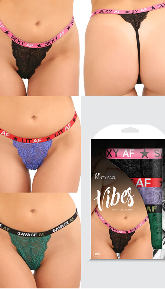 AF Thong Panty Pack - Set of 3!