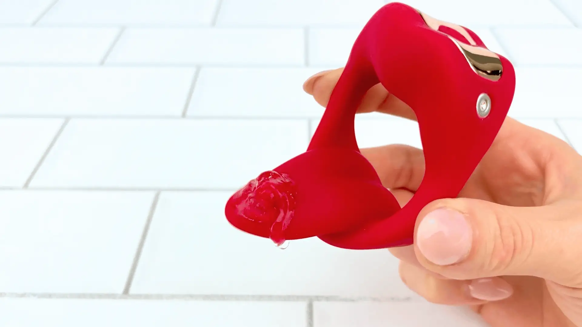 Vibrating Mouth Cock Ring - Soft, Bendable Tongue Licks Your Balls (Or Her Clit!) - Image 2
