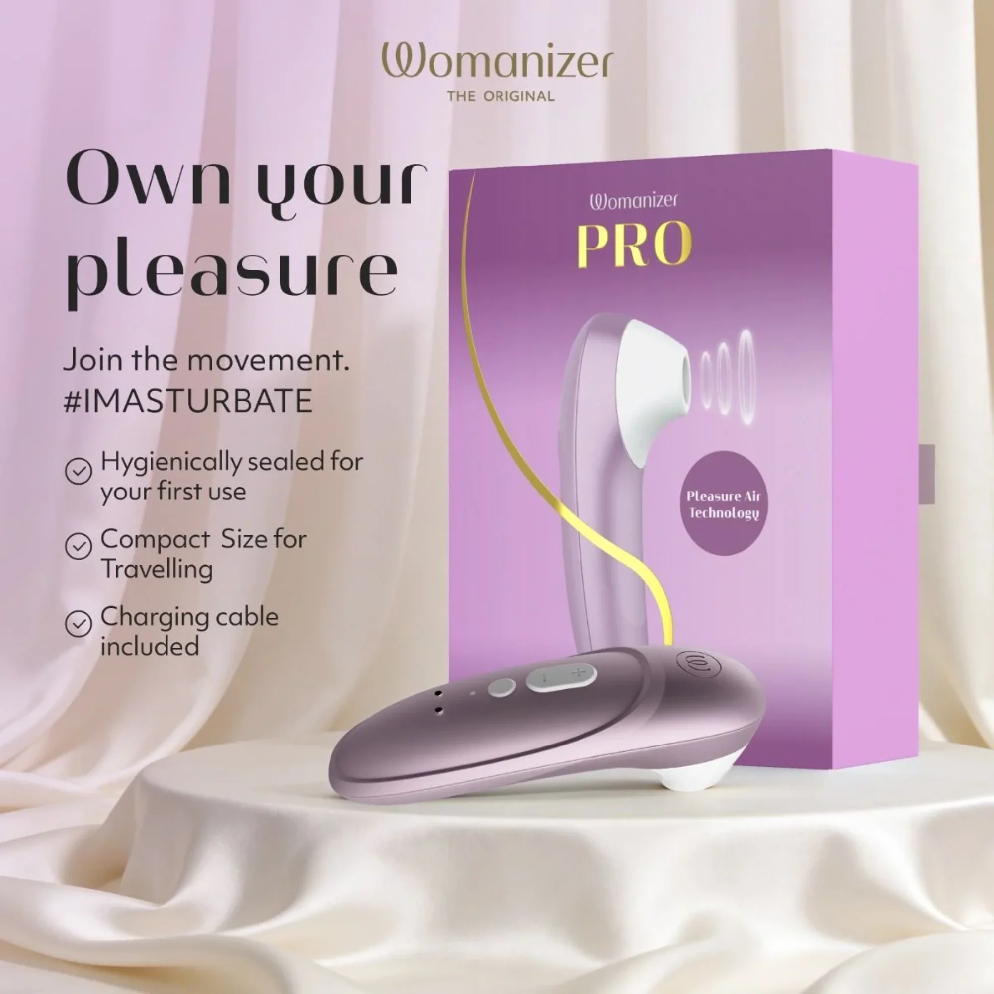 Womanizer Pro Rechargeable Silicone Air Pulse Clit Stimulator - Image 10