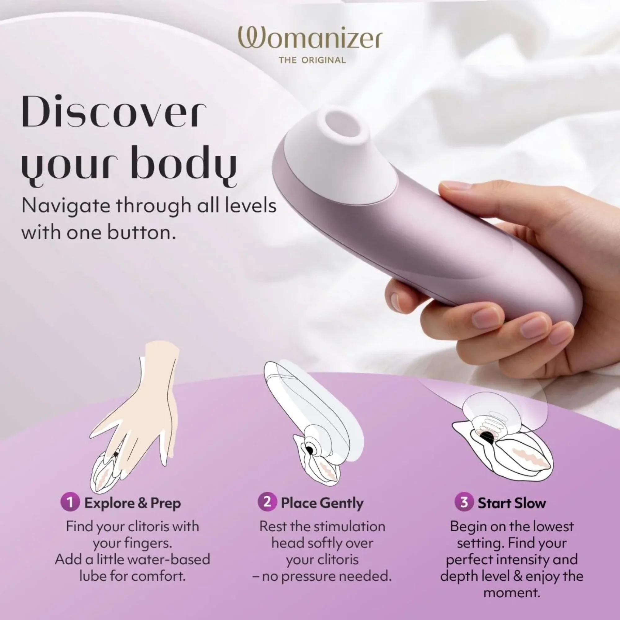 Womanizer Pro Rechargeable Silicone Air Pulse Clit Stimulator - Image 5